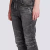Schmal geschnittene Bikerhose aus Denim Schmal geschnittene Bikerhose aus Denim