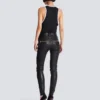 Schmal geschnittene Bikerhose aus Lammleder Schmal geschnittene Bikerhose aus Lammleder