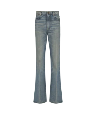 Schmale Jeans mit geradem Bein aus Vintage-Denim