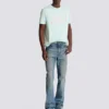 Schmale Jeans mit geradem Bein aus Vintage-Denim Schmale Jeans mit geradem Bein aus Vintage-Denim