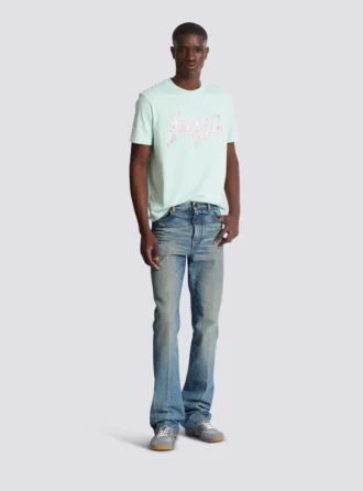 Schmale Jeans mit geradem Bein aus Vintage-Denim