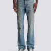 Schmale Jeans mit geradem Bein aus Vintage-Denim Schmale Jeans mit geradem Bein aus Vintage-Denim