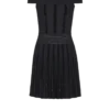 Schulterfreies Glitzer-Strickkleid Schulterfreies Glitzer-Strickkleid