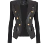 Sechs-Knopf-Strickjacke aus Lammleder Sechs-Knopf-Strickjacke aus Lammleder