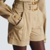 Shorts aus Baumwollgabardine mit Gürtel Shorts aus Baumwollgabardine mit Gürtel