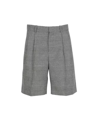 Shorts mit Abnähern und Prince-of-Wales-Karomuster