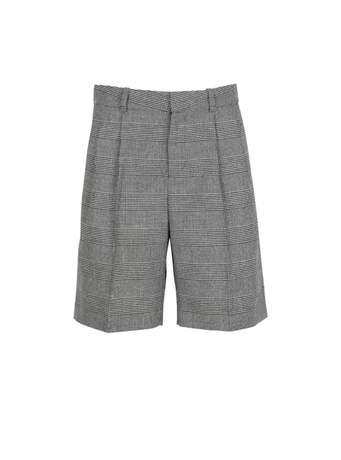 Shorts mit Abnähern und Prince-of-Wales-Karomuster Shorts mit Abnähern und Prince-of-Wales-Karomuster