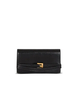 Shuffle-Brieftasche aus Kalbsleder mit Kette