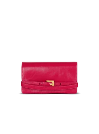 Shuffle-Brieftasche aus Kalbsleder mit Kette