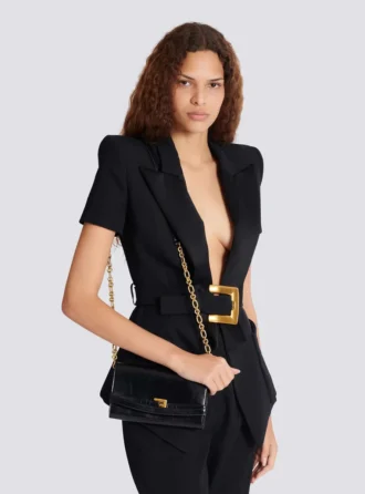 Shuffle-Brieftasche aus Kalbsleder mit Kette