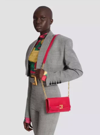 Shuffle-Brieftasche aus Kalbsleder mit Kette