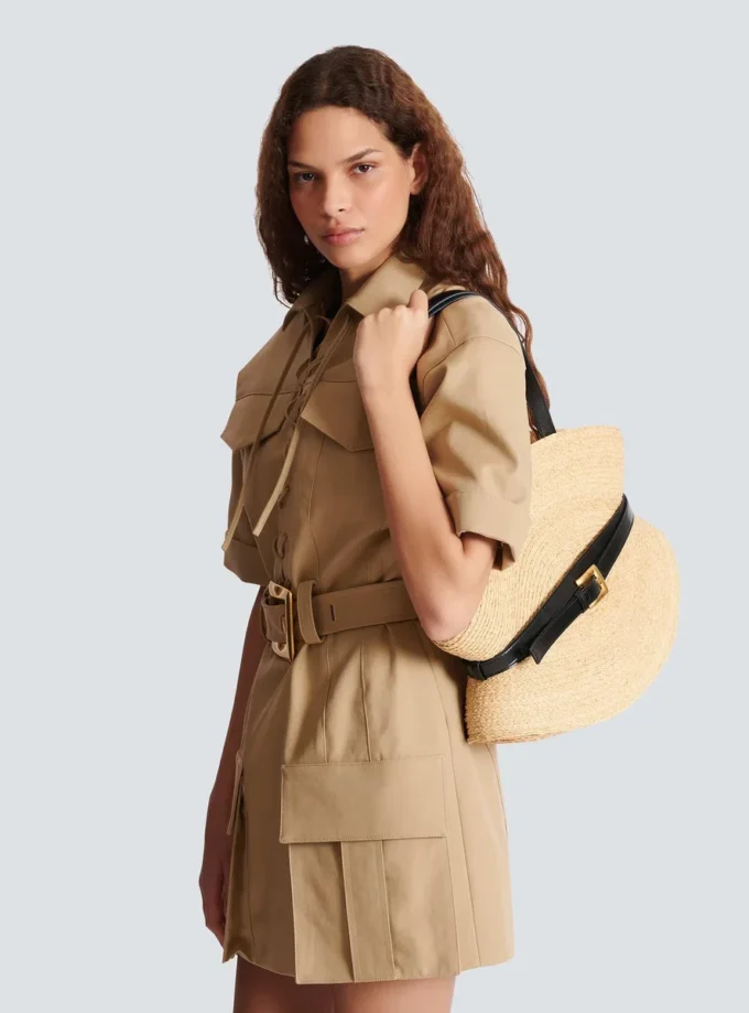 Shuffle Medium Tasche aus Raffia Shuffle Medium Tasche aus Raffia