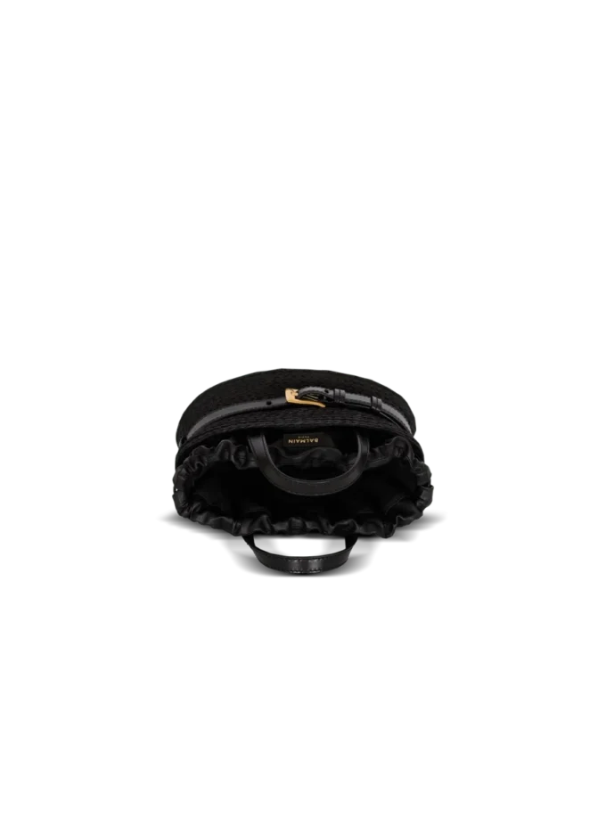 Shuffle Mini-Tasche aus Kalbsleder und Raffia Shuffle Mini-Tasche aus Kalbsleder und Raffia