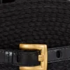 Shuffle Mini-Tasche aus Kalbsleder und Raffia Shuffle Mini-Tasche aus Kalbsleder und Raffia
