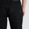 Slim-Fit-Bikerjeans aus schwarzem Denim Slim-Fit-Bikerjeans aus schwarzem Denim