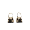 Slingbacks aus Baumwollgabardine mit Piercing