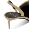 Slingbacks aus Baumwollgabardine mit Piercing
