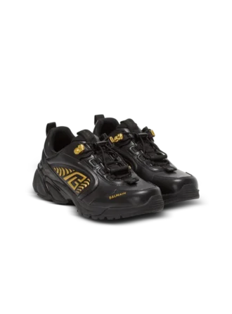 Sneaker aus glasiertem Leder in Cosmic Dust