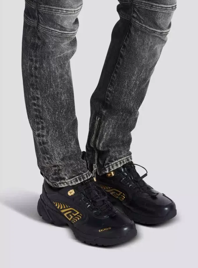 Sneaker aus glasiertem Leder in Cosmic Dust Sneaker aus glasiertem Leder in Cosmic Dust