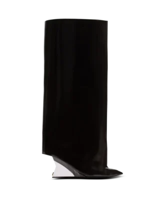 Stiefel aus Kalbsleder mit Keilabsatz