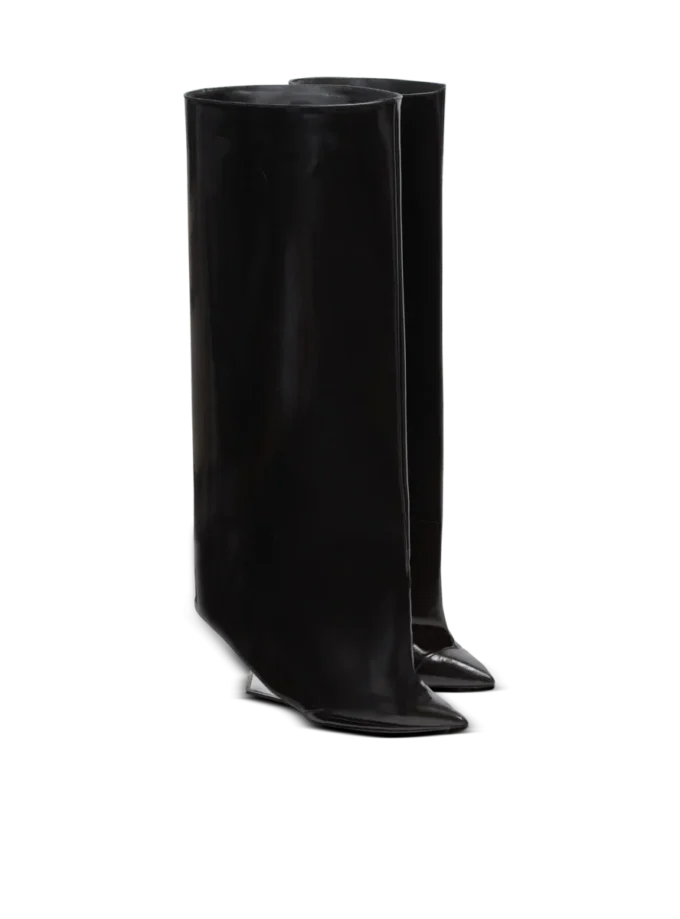 Stiefel aus Kalbsleder mit Keilabsatz