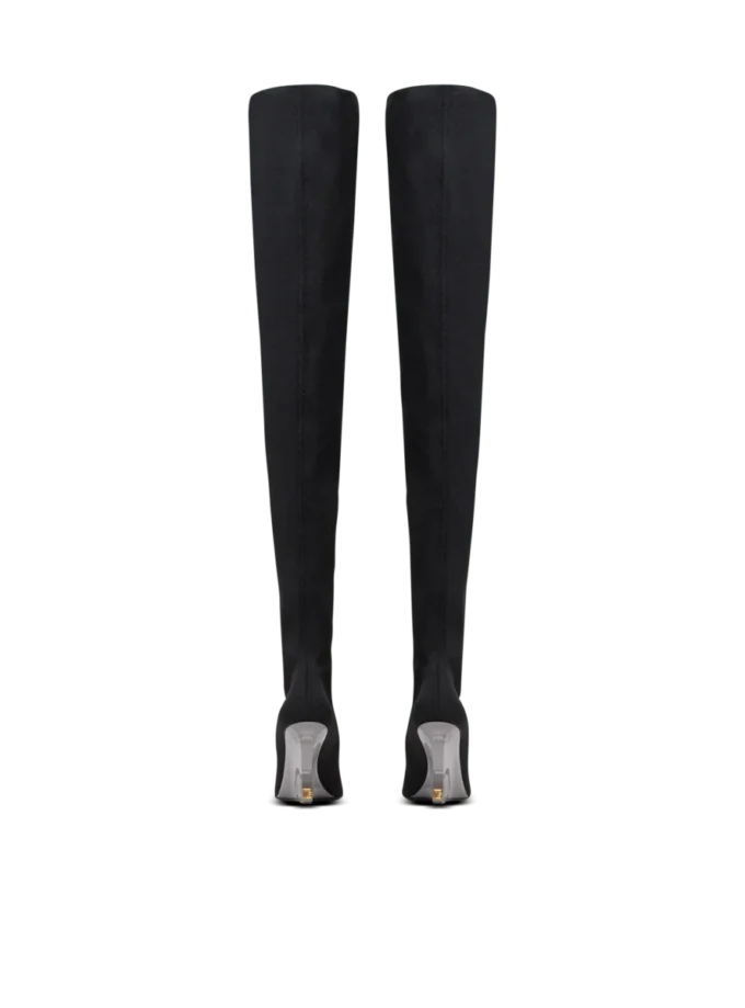 Stieflinge mit Keilabsatz aus Strick Stieflinge mit Keilabsatz aus Strick