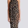 Strandwickelkleid mit Leopardenmuster