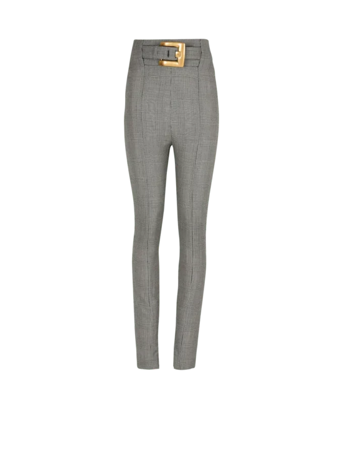 Stretchhose aus Prince-of-Wales-Jacquard Stretchhose aus Prince-of-Wales-Jacquard