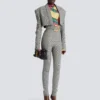 Stretchhose aus Prince-of-Wales-Jacquard Stretchhose aus Prince-of-Wales-Jacquard