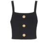Strick-Bralette-Top mit Knöpfen