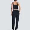 Strick-Bralette-Top mit Knöpfen