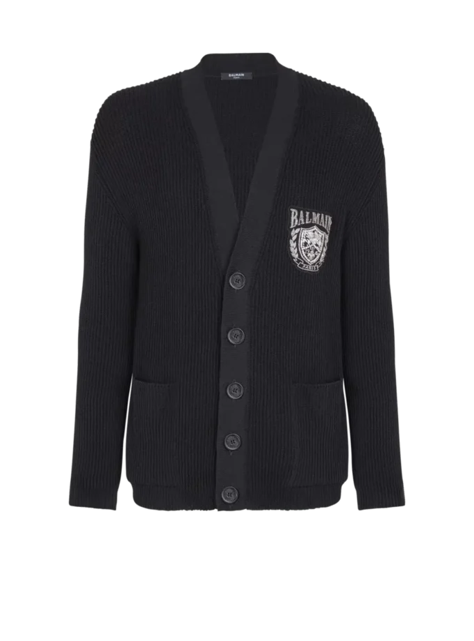 Strickjacke aus Baumwoll-Schlauchstrick Strickjacke aus Baumwoll-Schlauchstrick