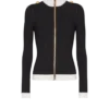 Strickjacke mit hohem Kragen und Reißverschluss Strickjacke mit hohem Kragen und Reißverschluss