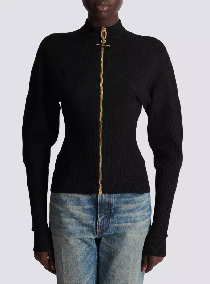 Strickjacke mit Reißverschluss Strickjacke mit Reißverschluss