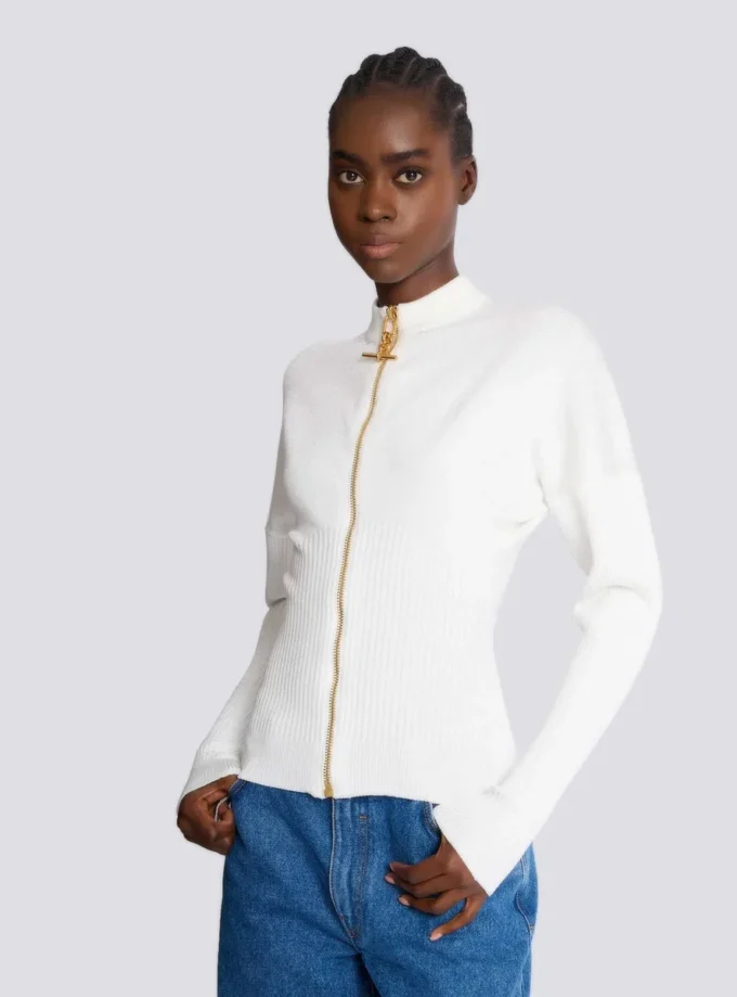 Strickjacke mit Reißverschluss Strickjacke mit Reißverschluss