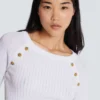 Strickoberteil mit Knöpfen