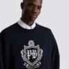 Strickpullover mit College-Emblem Strickpullover mit College-Emblem