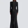 Strukturiertes langes Kleid aus Crêpe