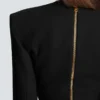 Strukturiertes langes Kleid aus Crêpe