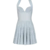 Strukturiertes Strickkleid mit Neckholder und A-Linie Strukturiertes Strickkleid mit Neckholder und A-Linie