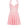 Strukturiertes Strickkleid mit Neckholder und A-Linie Strukturiertes Strickkleid mit Neckholder und A-Linie
