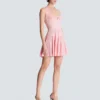 Strukturiertes Strickkleid mit Neckholder und A-Linie Strukturiertes Strickkleid mit Neckholder und A-Linie