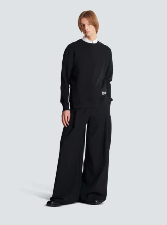 Sweatshirt mit kleinem Balmain-Stempelaufdruck