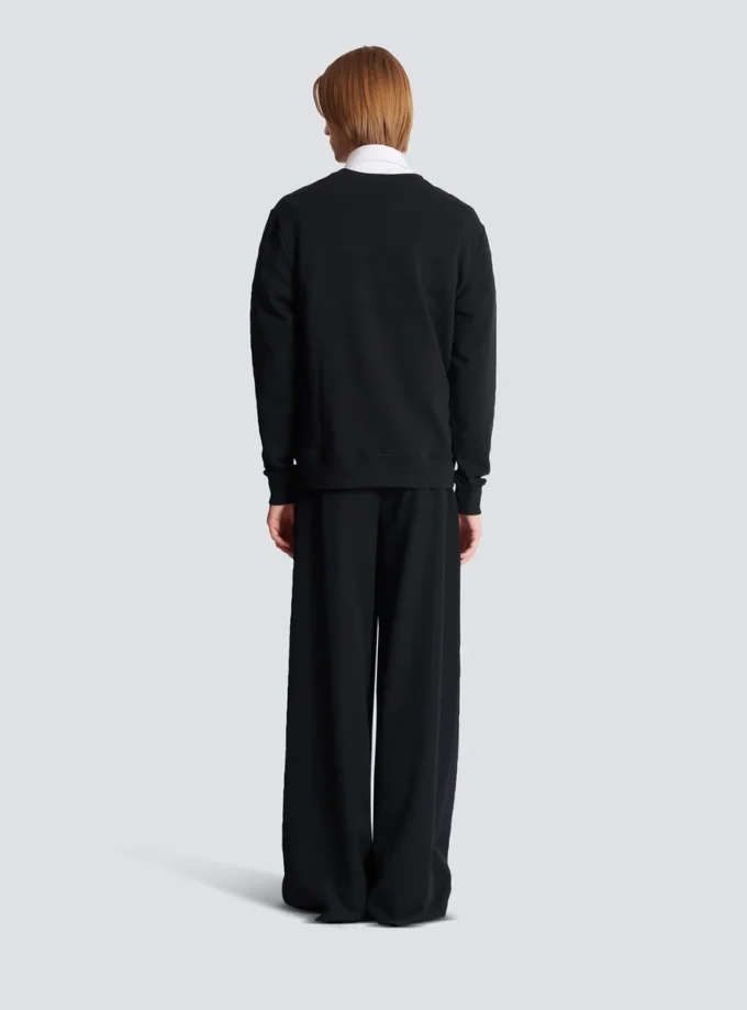 Sweatshirt mit kleinem Balmain-Stempelaufdruck Sweatshirt mit kleinem Balmain-Stempelaufdruck