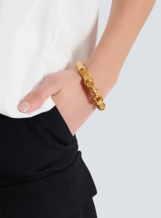 Sync-Armband aus Messing in Bambusoptik