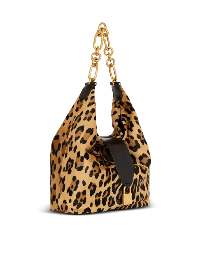 Sync Hobo-Tasche aus Leder mit Leopardenmuster Sync Hobo-Tasche aus Leder mit Leopardenmuster