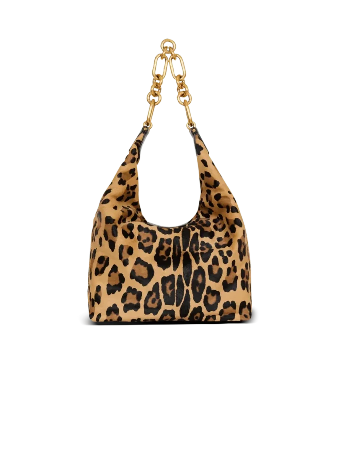 Sync Hobo-Tasche aus Leder mit Leopardenmuster Sync Hobo-Tasche aus Leder mit Leopardenmuster