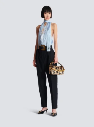 Sync Mini-Tasche mit Leopardenmuster-Stickerei