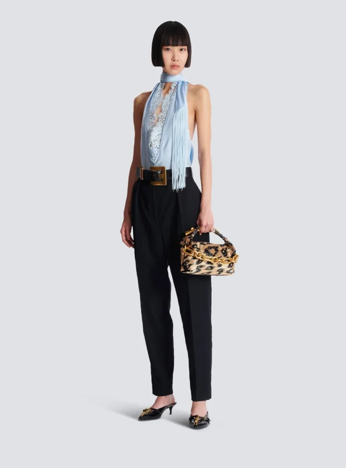 Sync Mini-Tasche mit Leopardenmuster-Stickerei Sync Mini-Tasche mit Leopardenmuster-Stickerei