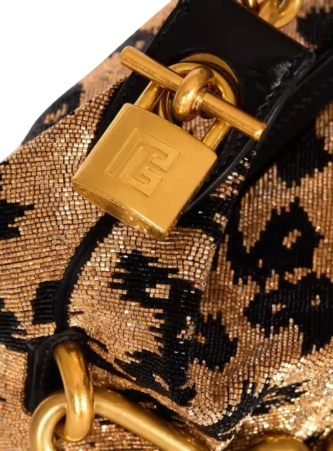 Sync Mini-Tasche mit Leopardenmuster-Stickerei Sync Mini-Tasche mit Leopardenmuster-Stickerei